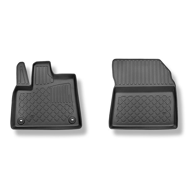 Tapis de sol en TPE adapté pour Toyota Proace City Van (03.2020-....) - 5 sièges; version courte et longue; avec sièges réglables et non réglables dans la première rangée - tapis de voiture - noir