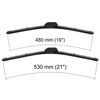 Balais d'essuie-glace de pare-brise adaptés pour Volkswagen Golf III, IV Hayon, Cabriolet, SW (11.1991-05.2002) - essuie-glace pour lunette avant - kit essuie glaces - balais plat