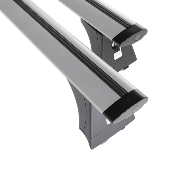 Barres de toit en aluminium adapté pour Hyundai i40 Break (2015-2018) - Porte-Bagages de Voiture argent - rails intégrés