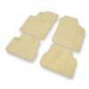 Tapis de Sol Velours adapté pour Kia Picanto I Hayon (2004-2010) - Premium tapis de voiture - beige