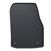 Tapis de sol en caoutchouc adapté pour Opel Astra H Caravan, Hayon, Cabriolet, Berline (2004-2013) - tapis de voiture - noir - 4 pcs.
