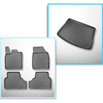 Kit tapis de coffre et tapis de voiture TPE pour: Volkswagen ID.3 Hayon (11.2019