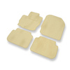 Tapis de Sol Velours adapté pour Mitsubishi Colt VII Hayon (2008-2012) - Premium tapis de voiture - beige