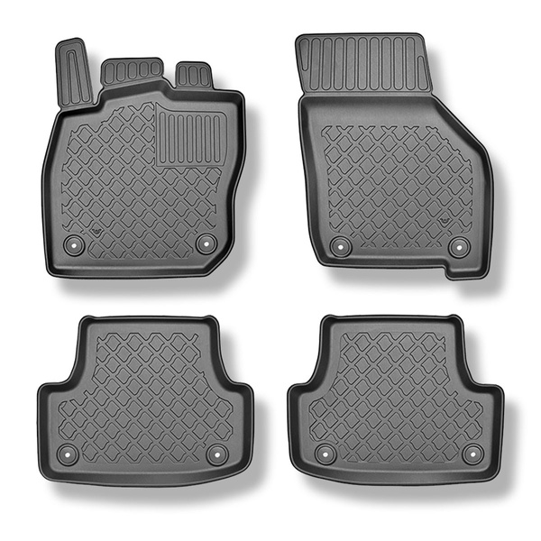 Tapis de sol en TPE adapté pour Audi A3 8Y Berline, Sportback (04.2020-....) - non pour Audi S3 et RS3 - tapis de voiture - noir