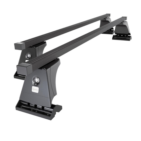 Barres de toit en acier adapté pour BMW 3 E92 Coupé (2006-2011) - Porte-Bagages de Voiture noir - points de montage - (suivant le modèle de voiture ils peuvent se situer à différents endroits)