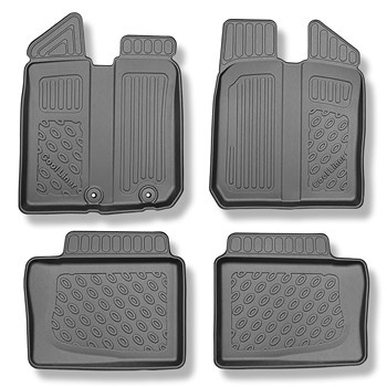 Tapis de sol en TPE adapté pour Dacia Spring BBG SUV (03.2021-....) - tapis de voiture - noir