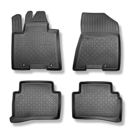 Tapis de sol en TPE adapté pour Hyundai Tucson II SUV (12.2015-10.2022) - tapis de voiture - noir