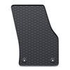 Tapis de sol en caoutchouc adapté pour Volkswagen Touran III Monospace (2015-....) - tapis de voiture - noir - 3 pcs.
