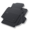 Tapis de sol en caoutchouc adapté pour Volkswagen Jetta V Berline, SW (2005-2010) - tapis de voiture - noir - 4 pcs.