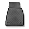 Tapis de sol en TPE adapté pour Tesla Model X SUV (10.2016-12.2020) - 6/7 sièges; avant seulement - tapis de voiture - noir