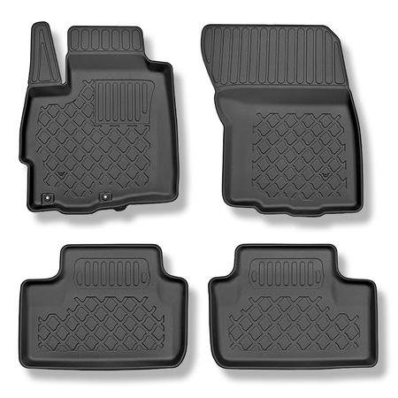 Tapis de sol en TPE adapté pour Mitsubishi ASX SUV (05.2010-....) - tapis de voiture - noir