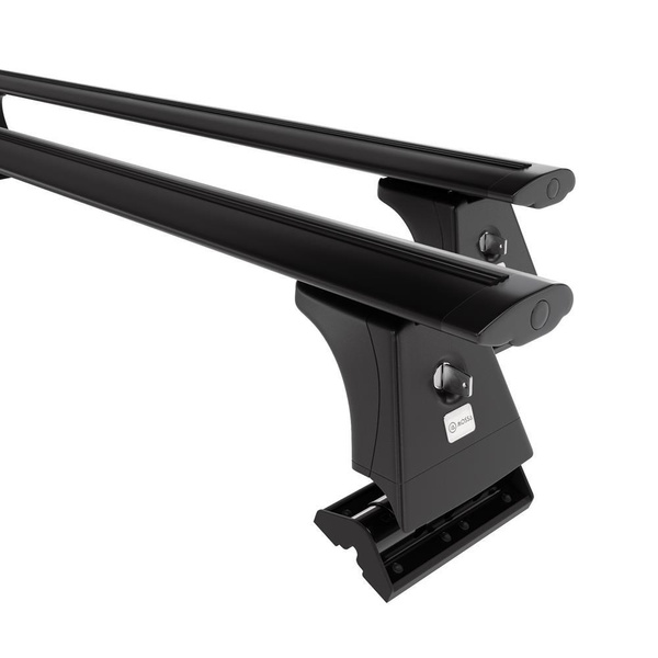 Barres de toit en aluminium adapté pour BMW 5 F10 Berline (2010-2017) - Porte-Bagages de Voiture noir - points de montage - (suivant le modèle de voiture ils peuvent se situer à différents endroits)