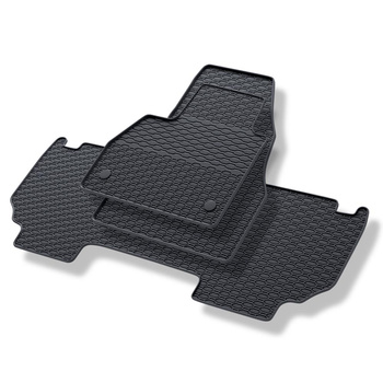 Tapis de sol en caoutchouc adapté pour Mercedes-Benz Citan (2012-2021) - tapis de voiture - noir