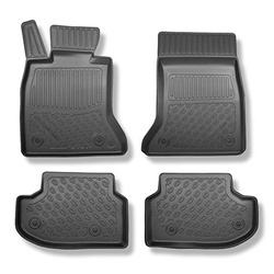 Tapis de sol en TPE adapté pour BMW 5 F11 Touring (12.2015-10.2022) - sans X-drive; distance entre les rails du siège avant (partie arrière) 365 mm - tapis de voiture - noir