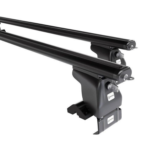 Barres de toit en aluminium adapté pour Kia Carens mk II Monospace (2002-2006) - Porte-Bagages de Voiture noir - toit normal