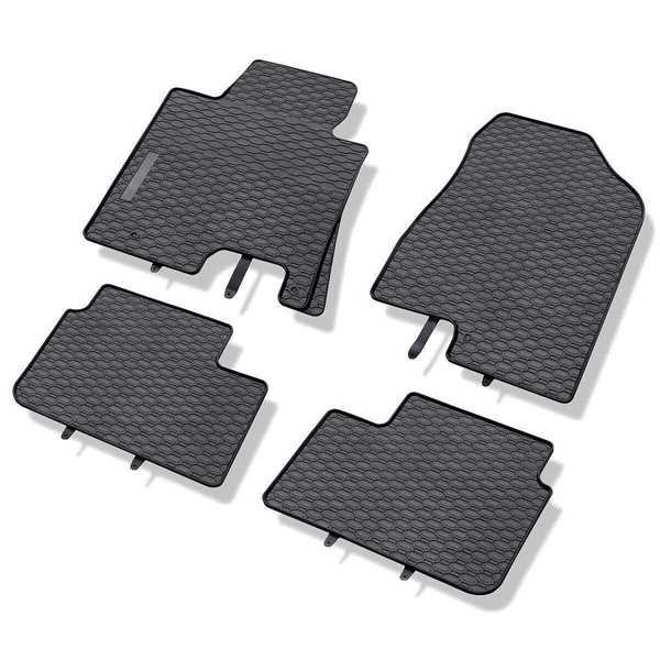 Tapis de sol en caoutchouc adapté pour Hyundai i30 II (2012-2017) - tapis de voiture - noir