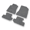 Tapis de Sol Velours adapté pour Ford Mustang VI Coupé, Cabriolet (2014-2023) - Premium tapis de voiture - gris