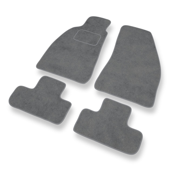 Tapis de Sol Velours adapté pour Alfa Romeo GTV Coupé (1995-2006) - Premium tapis de voiture - gris