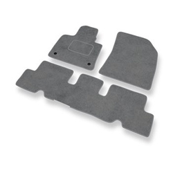 Tapis de Sol Velours adapté pour Citroen C4 Picasso II Monospace (2013-2018) - Premium tapis de voiture - gris