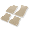 Tapis de sol en caoutchouc adapté pour Audi A6 C7 (2011-2018) - tapis de voiture - beige
