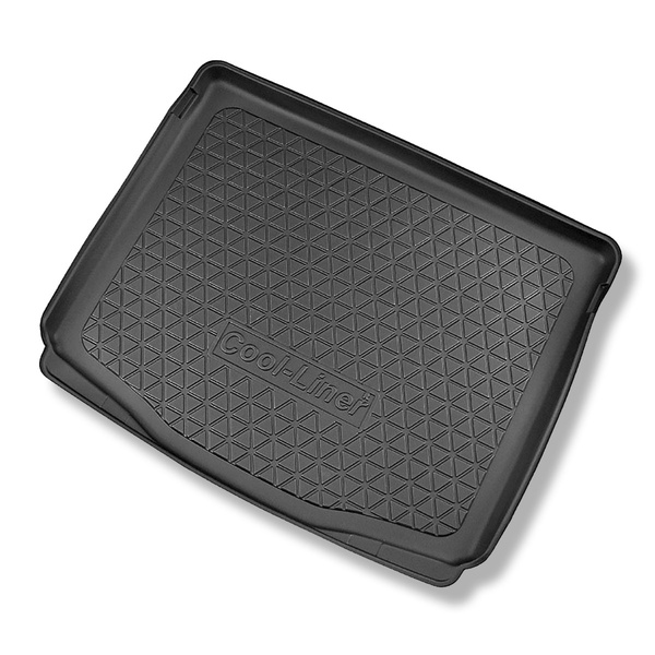 Tapis de coffre adapté pour Ford Kuga III SUV (04.2020-....) - bac de coffre - protection de coffre voiture - avec roue de secours à usage temporaire ou kit de réparation; aussi pour hybrides