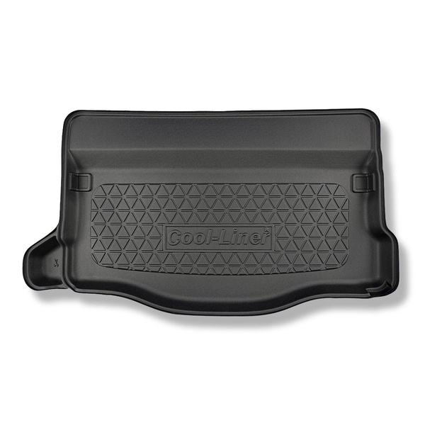 Tapis de coffre adapté pour Honda Jazz IV Hybrid e:HEV Hayon, Crosstar (06.2020-....) - bac de coffre - protection de coffre voiture - avec / sans caisson de graves; possibilité de couper la cavité gauche