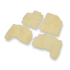 Tapis de Sol Velours adapté pour Toyota Yaris II (2005-2010) - Premium tapis de voiture - beige