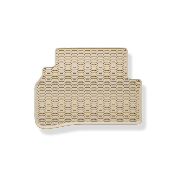 Tapis de sol en caoutchouc adapté pour Mercedes-Benz Classe C W205 (2013-2021) - tapis de voiture - beige
