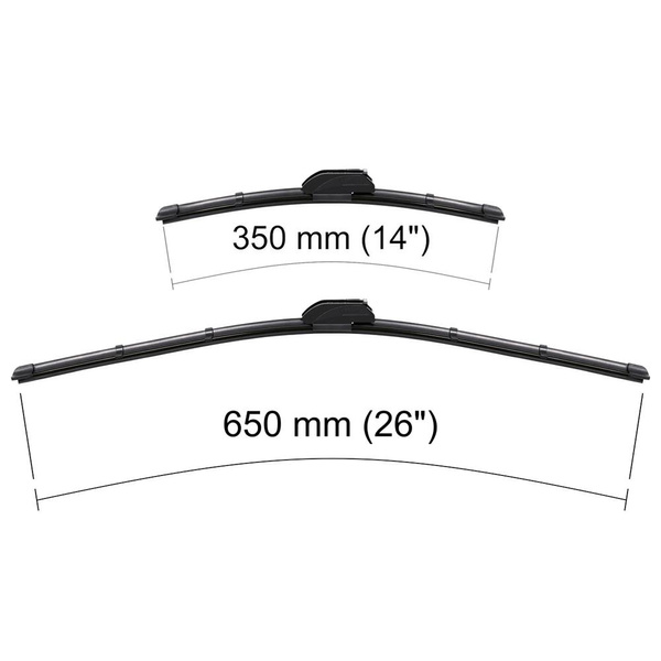 Balais d'essuie-glace de pare-brise adaptés pour Toyota Auris II Hayon, Touring Sports (10.2012-11.2018) - balais plat