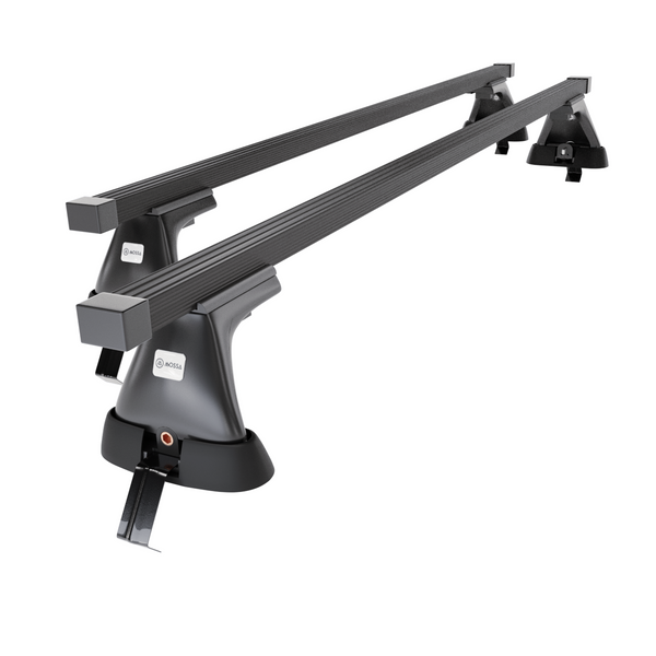 Barres de toit en acier adapté pour Nissan Note mk I Monospace (2005-2013) - Porte-Bagages de Voiture noir - toit normal