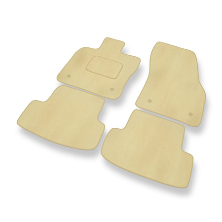 Tapis de Sol Velours adapté pour Audi Q2 (2016-....) - Premium tapis de voiture - beige