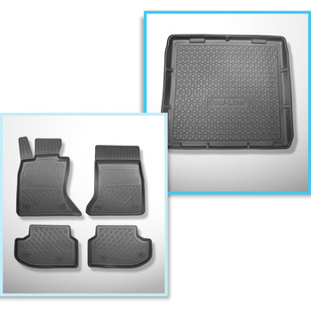 Kit tapis de coffre et tapis de voiture TPE pour: BMW 5 F11 Touring (2013-04.201