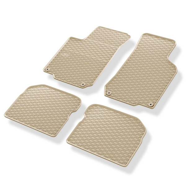 Tapis de sol en caoutchouc adapté pour Volkswagen Golf IV (1997-2006) - tapis de voiture - beige