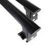 Barres de toit en aluminium adapté pour Jaguar XJ Berline (2002-2008) - Porte-Bagages de Voiture noir - toit normal