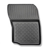 Tapis de sol en TPE adapté pour Mitsubishi Outlander III SUV (09.2012-....) - non pour version hybride; sans la troisième rangée de sièges - tapis de voiture - noir