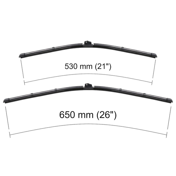Balais d'essuie-glace de pare-brise adaptés pour Fiat Ducato III Van (06.2006-2014) - balais plat