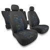 Housses de siège adaptées pour Dacia Lodgy (2012-2019) - housse siege voiture universelles - couverture siege - UNE-BL