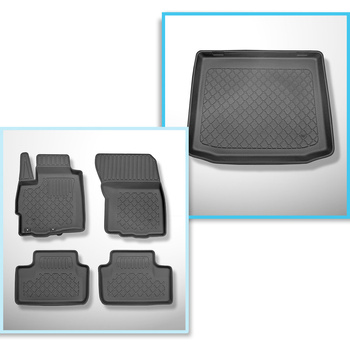 Kit tapis de coffre et tapis de voiture TPE pour: Mitsubishi ASX SUV (05.2010-12