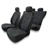 Housses de siège adaptées pour Dacia Dokker (2012-2019) - housse siege voiture universelles - couverture siege - UNE-BL