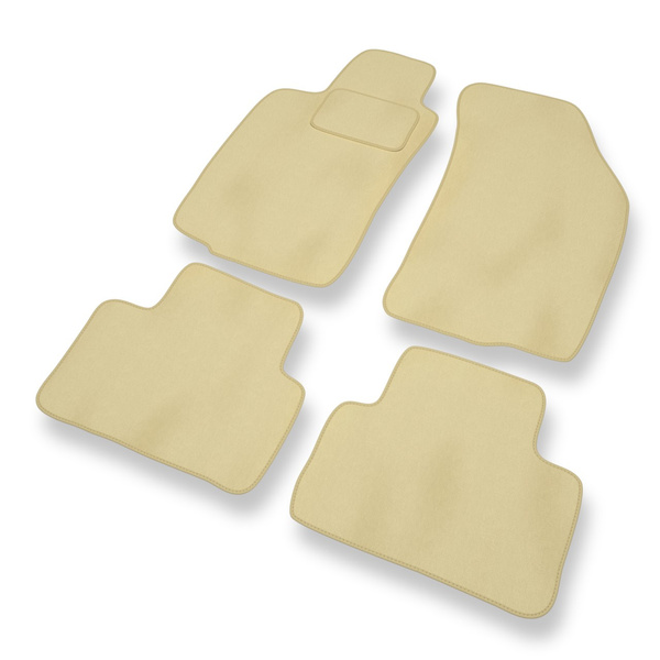 Tapis de Sol Velours adapté pour Alfa Romeo GT Coupé (2003-2010) - Premium tapis de voiture - beige