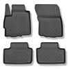 Tapis de sol en TPE adapté pour Mitsubishi ASX I SUV (05.2010-2021) - tapis de voiture - noir