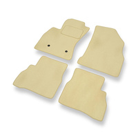 Tapis de Sol Velours adapté pour Fiat Doblo II (2010-2022) - Premium tapis de voiture - beige
