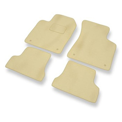 Tapis de Sol Velours adapté pour Audi TT I 8N Coupé, Roadster (1998-2006) - Premium tapis de voiture - beige
