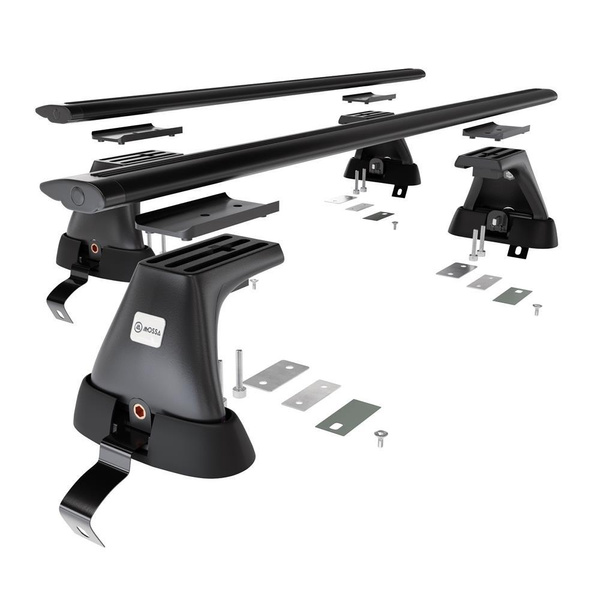 Barres de toit en aluminium adapté pour Skoda Superb mk II Liftback (2008-2015) - Porte-Bagages de Voiture noir - toit normal