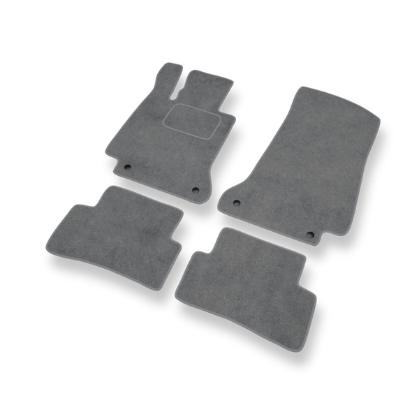 Tapis de Sol Velours adapté pour Mercedes-Benz Classe C W205 Break, Berline (2013-2021) - Premium tapis de voiture - gris