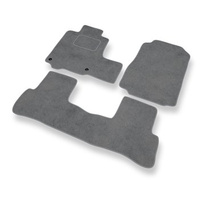 Tapis de Sol Velours adapté pour Honda CR-V III (2007-2012) - Premium tapis de voiture - gris