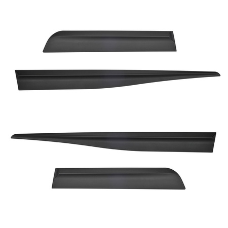 Plaques noires latérales de voiture Toyota Yaris III, III FL Hayon (5 portes) - (2011-2019) - (longueur des protections: 992mm; 655mm)