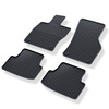 Tapis de sol en caoutchouc adapté pour Volkswagen Golf VII Hayon, SW (2012-2020) - tapis de voiture - noir - 4 pcs.
