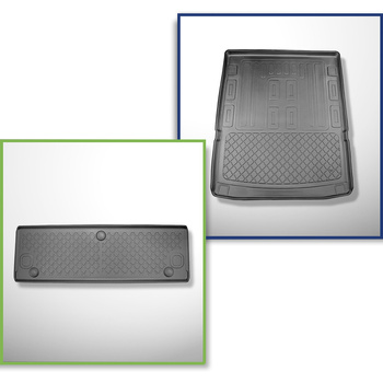 Kit tapis de coffre et tapis de voiture TPE pour: Volkswagen Caddy V Maxi Van (1