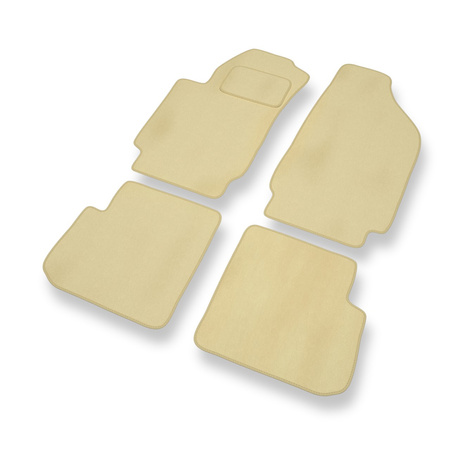 Tapis de Sol Velours adapté pour Fiat Stilo (2001-2008) - Premium tapis de voiture - beige